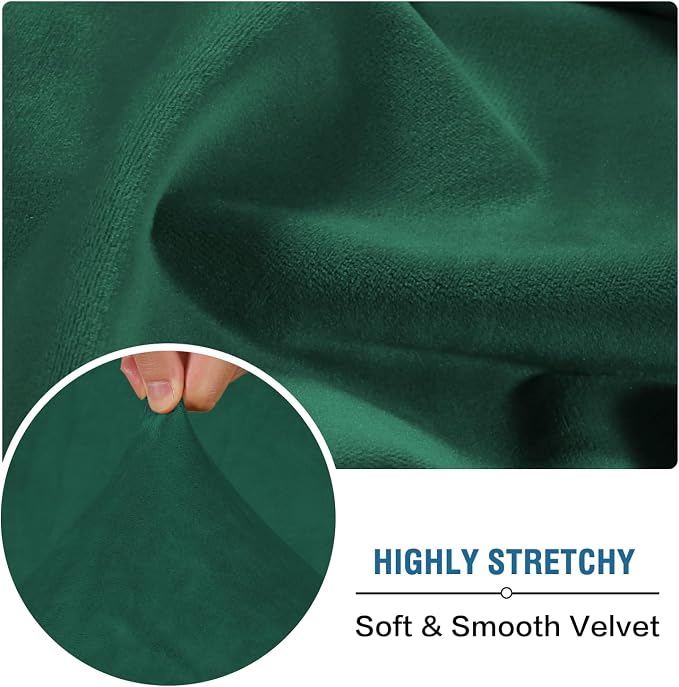 H.VERSAILTEX Velvet Stretch Couch Cushion Cover Plush Cushion Slipcover - Image 5
