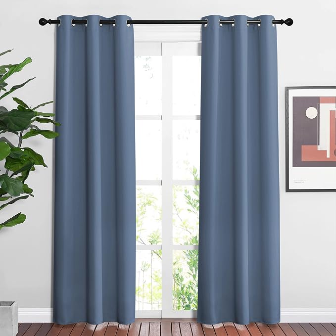 NICETOWN Stone Blue Blackout Curtains by NICETOWN