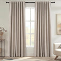 Linen Blackout Curtains 120 Inches Long by Topfinel