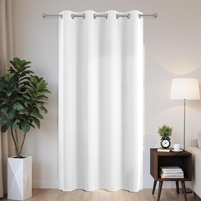 Joydeco Blackout Patio Sliding Door Curtains 90 Inches Long, Grommet Privacy by JOYDECO