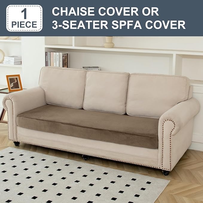Couch Cover Velvet Chaise Cushion Cover - Image 4