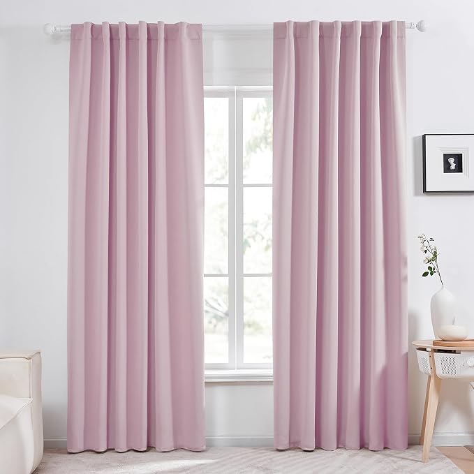 Deconovo Blackout Curtains, Thermal Insulated, W52 x L95 2 Panels, Back Tab by Deconovo