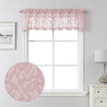 Lecloud Leia Jacquard Textured Blush Pink Curtains Sheer Valances by Lecloud