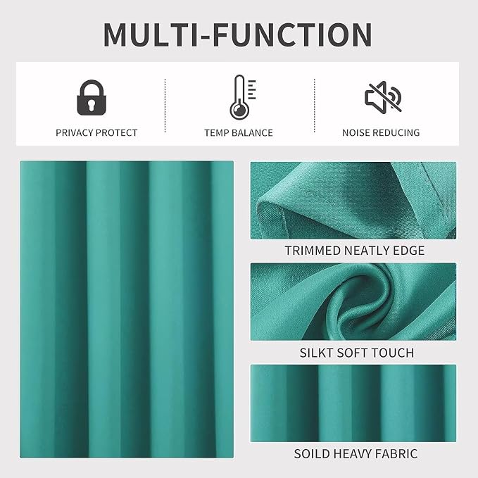 Joydeco Blackout Curtains 84 inches Long 2 Panels Set, Thermal Insulated Long - Image 4