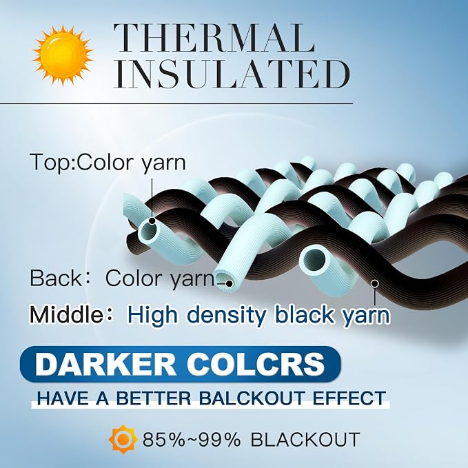 Yakamok Charcoal Grey Curtains 54 Inches Length Blackout Curtain - Image 3