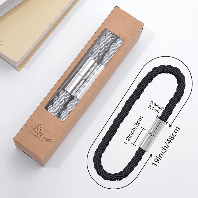 NICEEC 2 Pack Strong Magnetic Curtain Tiebacks Modern Simple Style Drape Tie - Image 5