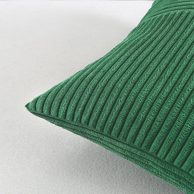 Fancy Homi 2 Packs Green Lumbar Decorative Throw Pillow Covers 12x20 Inch - Image 5
