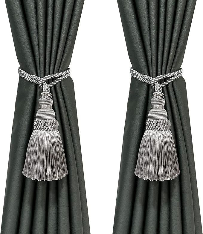Fenghuangwu 2 Pack Curtain Tie Backs Rope Tassels by fenghuangwu