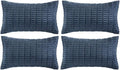 Fancy Homi 4 Packs Dusty Blue Decorative Throw Pillow Covers 16x24 Inch by Fancy+Homi