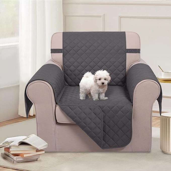U-NICE HOME Reversible Oversized Chair Covers Quilted Water Repellent Pet - Image 2