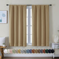 Simplebrand Ava Taupe Short Blackout Curtains by Simplebrand