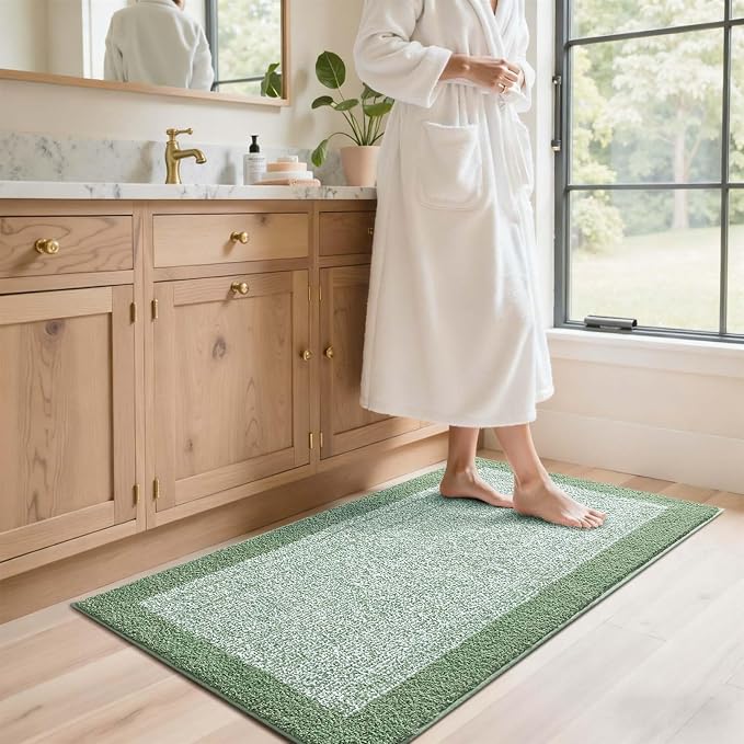48x24 Long Bathroom Rugs Washable Non Slip, Soft Absorbent Quick Dry Mats - Image 3