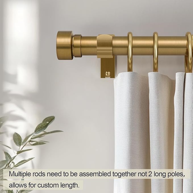 Lootkell Warm Gold Curtain Rods - Image 4