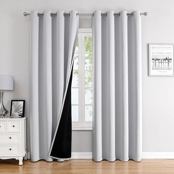 ChrisDowa 100% Blackout Curtains 90 inch Long by ChrisDowa