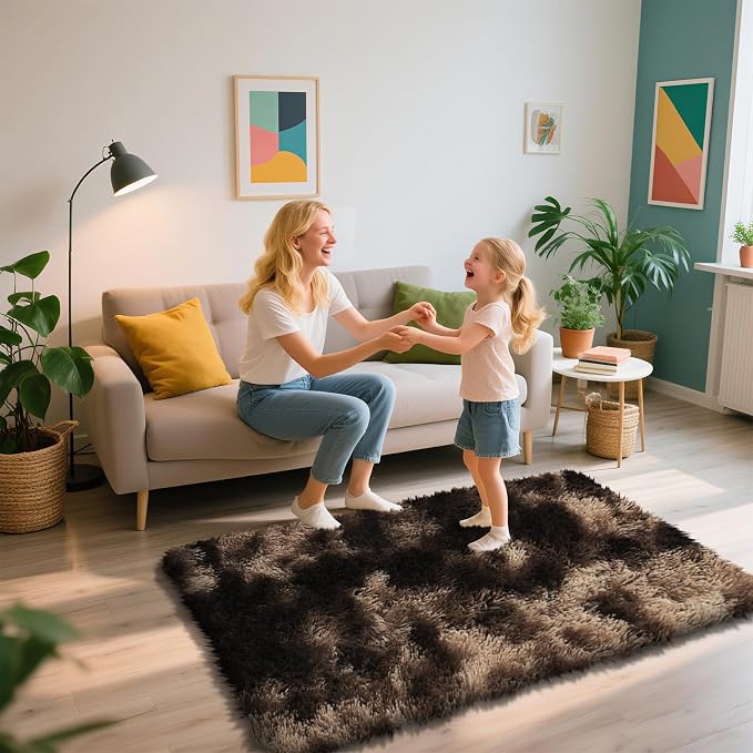 Shag Area Rug for Bedroom 3x5, Fluffy Area Rugs for Living Room, Soft Fuzzy Rug - Image 6