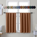 Simplebrand Ava Sun Baked Short 36 Inches Blackout Curtain 2 Panels Set by Simplebrand