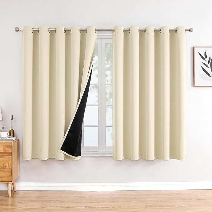 ChrisDowa 100% Blackout Curtains 63 inch Long by ChrisDowa