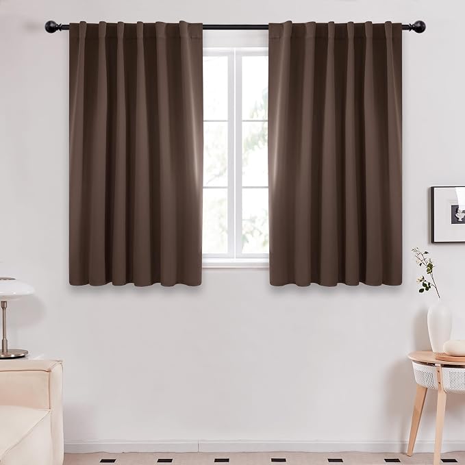Deconovo Blackout Curtains, Thermal Insulated, W52 x L54 2 Panels, Back Tab by Deconovo