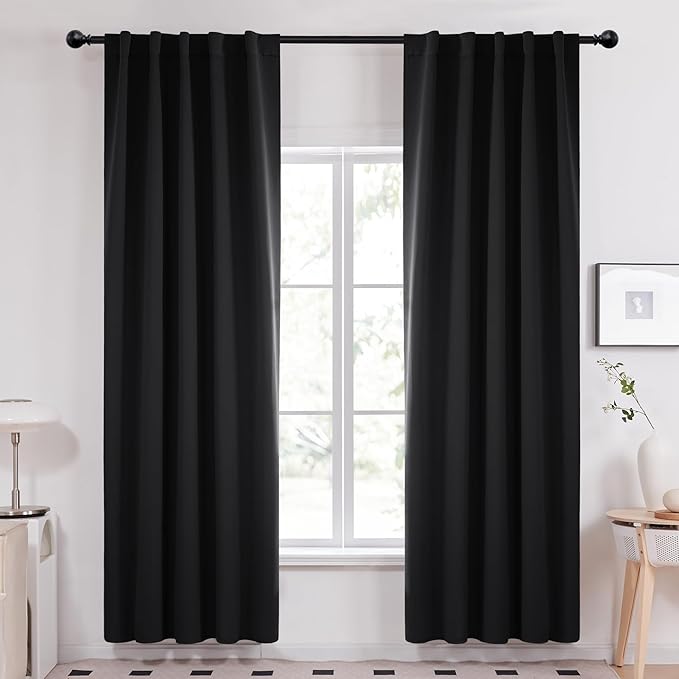 Deconovo Blackout Curtains, Thermal Insulated, W42 x L84 2 Panels, Back Tab by Deconovo