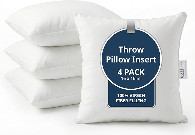 LANE LINEN 16x16 Throw Pillow Insert by LaneLinen