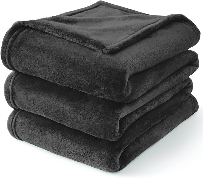 BEDELITE Fleece Blanket Charcoal Grey Throw Blankets - Image 8