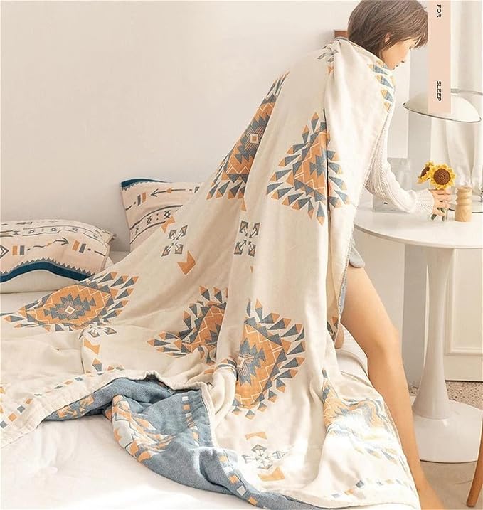 MSGKV Spring Blankets Cotton Throw Blanket 60''x 80'' Muslin Blanket - Image 6
