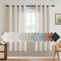 H.VERSAILTEX Living Room Linen Curtains Home Decorative Nickel Grommet Curtains by HVERSAILTEX