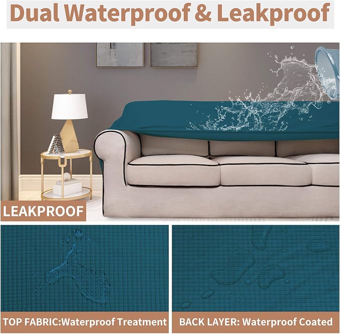 Easy-Going 100% Waterproof Couch Cover, Dual Waterproof Sofa Cover, Stretch - Image 3