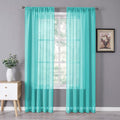 Tollpiz Sheer Curtain Linen Textured Living Room Curtains Sheer Light Filtering by Tollpiz