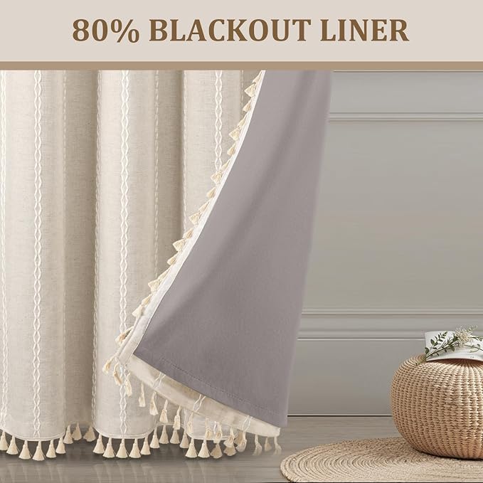 Boho 80% Blackout Curtains - Image 2