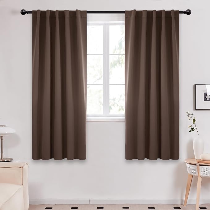 Deconovo Blackout Curtains, Thermal Insulated, W42 x L72 2 Panels, Back Tab by Deconovo