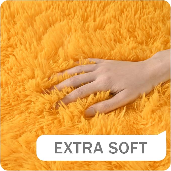 Amearea Premium Soft Fluffy Rug Modern Shag Carpet, 5.3x7.5 Feet, Fuzzy Plush - Image 4