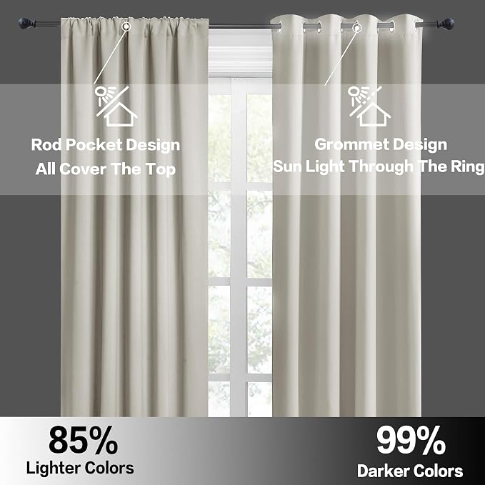 RYB HOME Cafe Curtains 24 inch Length, RV Curtains - Image 3