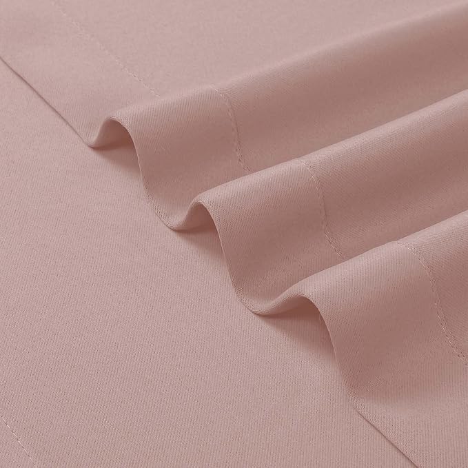 Chyhomenyc Blush Pink Valances for Window, Room Darkening Short Curtains for - Image 9