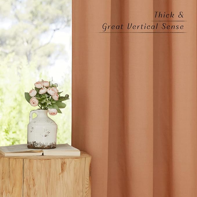 NICETOWN Flax Linen Curtains 108 inches Long - Image 3
