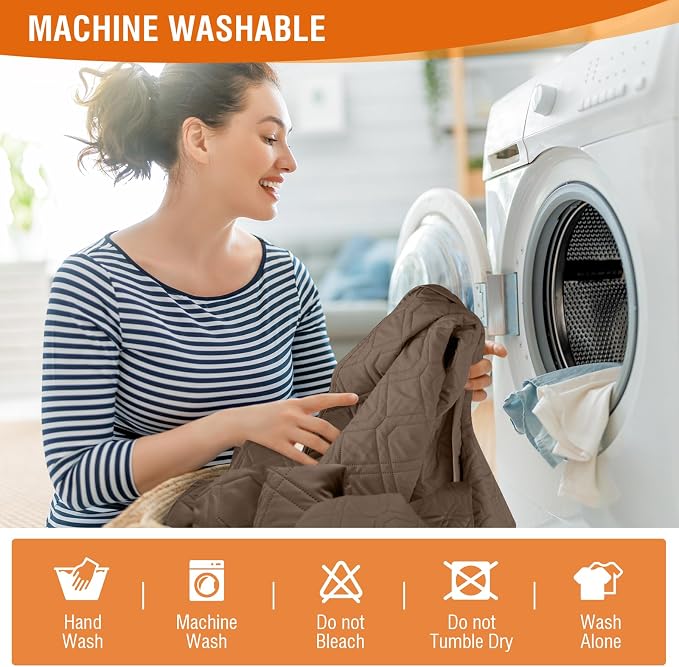 VANSOFY Waterproof Recliner Couch Covers, Sofa Covers 1-Piece Washable - Image 5