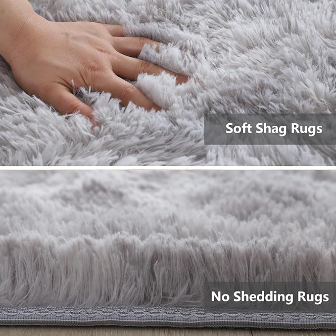 Shag Area Rugs for Bedroom Living Room, 5X8 Ultra Soft Fluffy Area Rugs for Dorm - Image 4