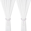 SUQ I OME 2 Pack of Luxury Crystal Beaded Magnetic Curtain Tieback and Holdback by SUQIOME