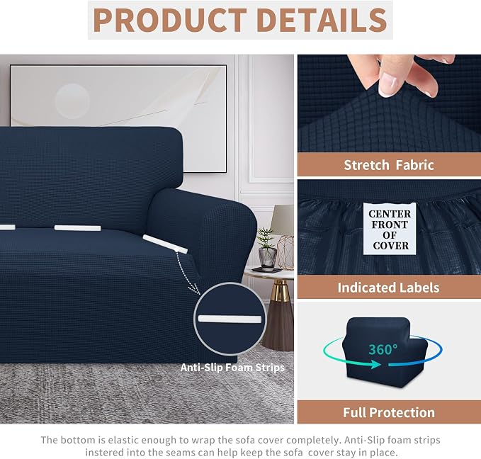 Easy-Going 100% Waterproof Oversized Chair Couch Cover, Dual Waterproof Sofa - Image 4