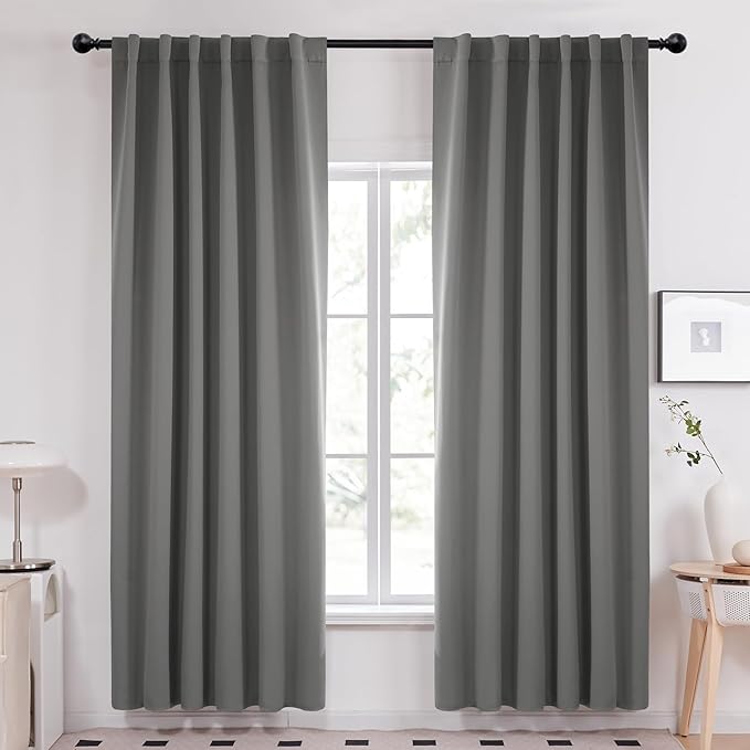 Deconovo Back Tab and Rod Pocket Curtains Blackout Shades Room Darkening Blinds by Deconovo