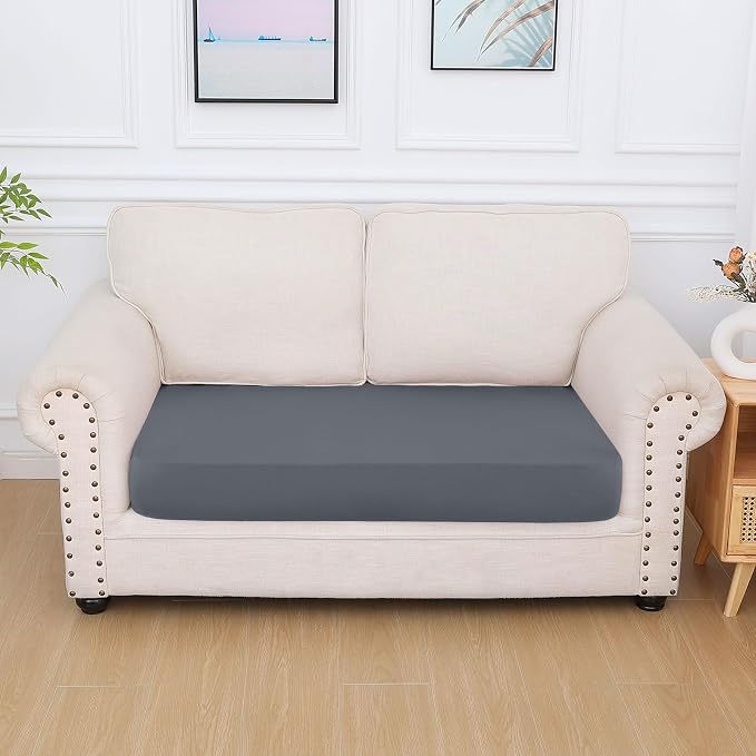 hyha Milk Silk Couch Cushion Covers, Soft Magic Sofa Covers Washable - Image 7