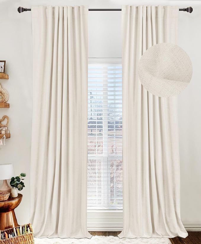 100% Blackout Shield Linen Blackout Curtains by 100BlackoutShield