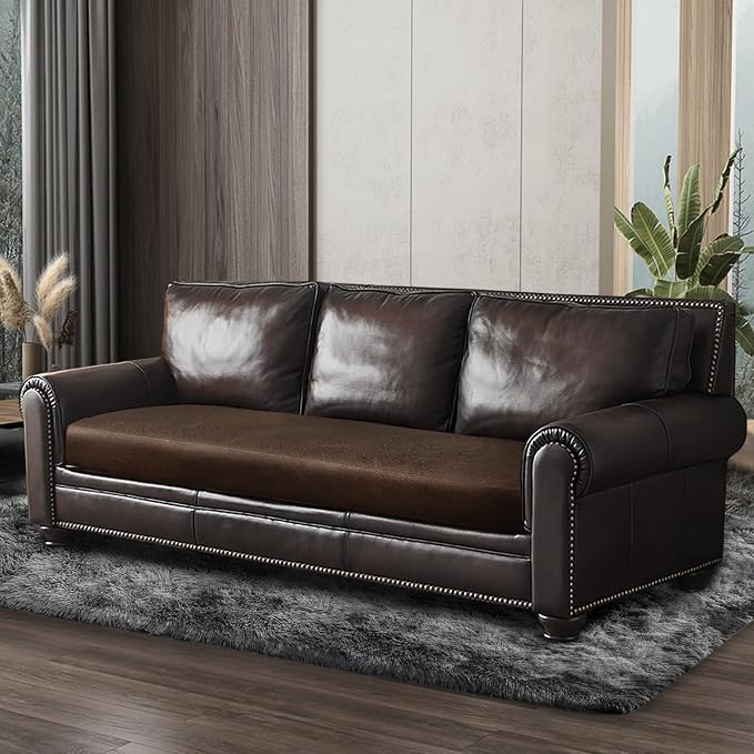 Leather Look Couch Cushion Covers Sofa Seat Slipcovers Sets Couches Furniture - Image 8
