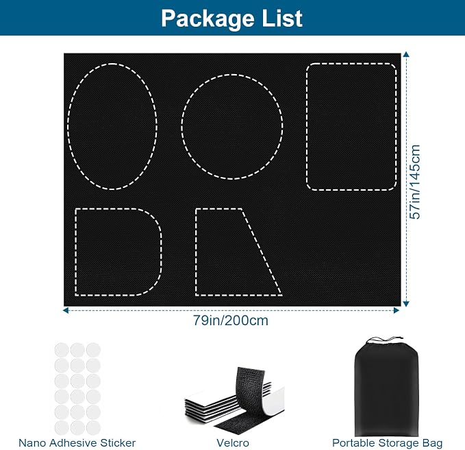 100% Blackout Curtains for Bedroom, Portable DIY Window Blinds, No Drill Window - Image 5