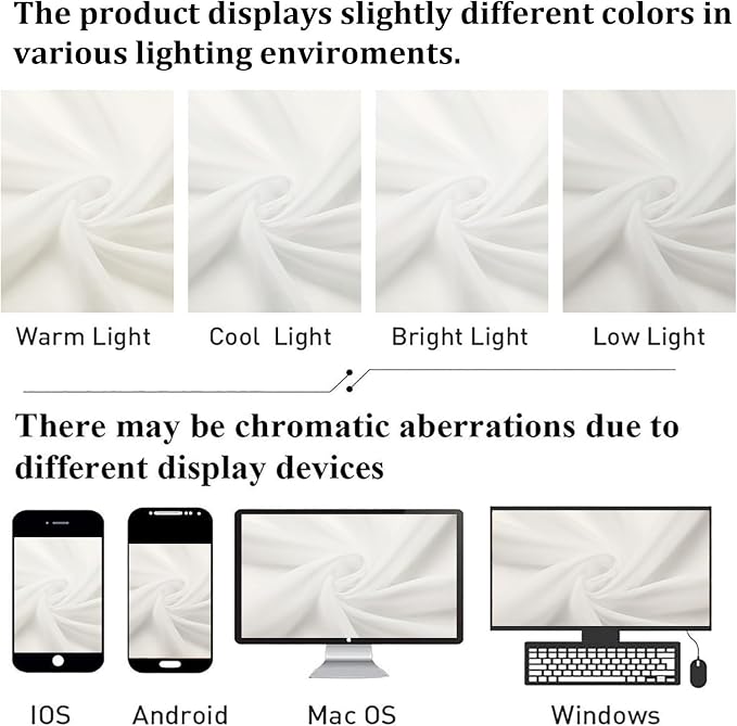 Lecloud Ivory Sheer Curtains 90 Inches Long 2 Panels, Light Filtering Airy - Image 5
