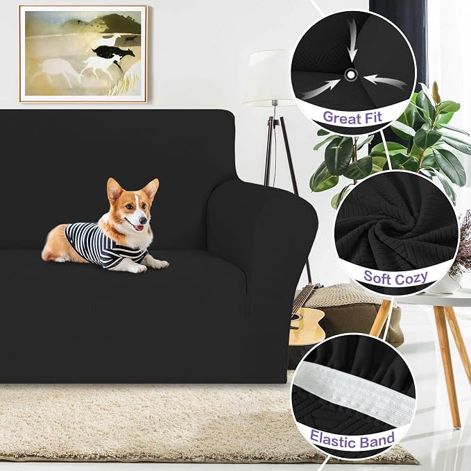 ZNSAYOTX Oversized Super Stretch Couch Cover, New Striped Sofa Covers - Image 3