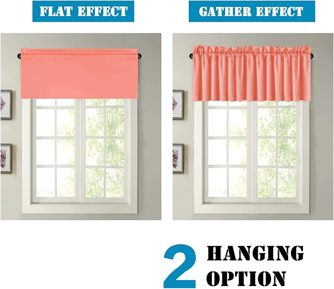 H.VERSAILTEX Blackout Valances for Windows, Kitchen Valance Curtains for Living - Image 6