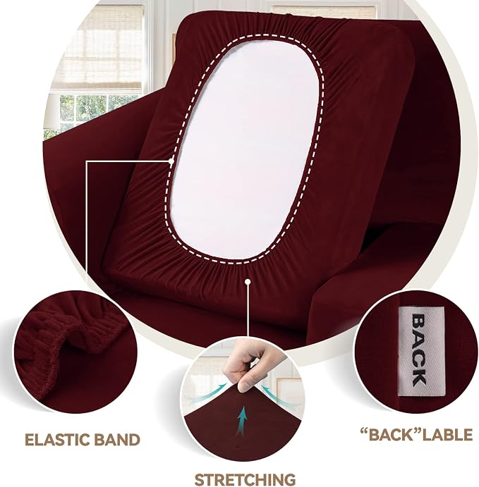 WEERRW Velvet Stretch Chair Sofa Slipcover - Image 3