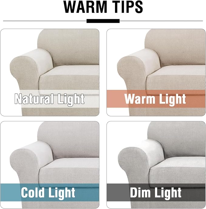 H.VERSAILTEX 3 Piece Stretch Sofa Covers - Image 3