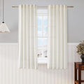 Nanspring Cream Linen Curtains 63 Inch by Nanspring